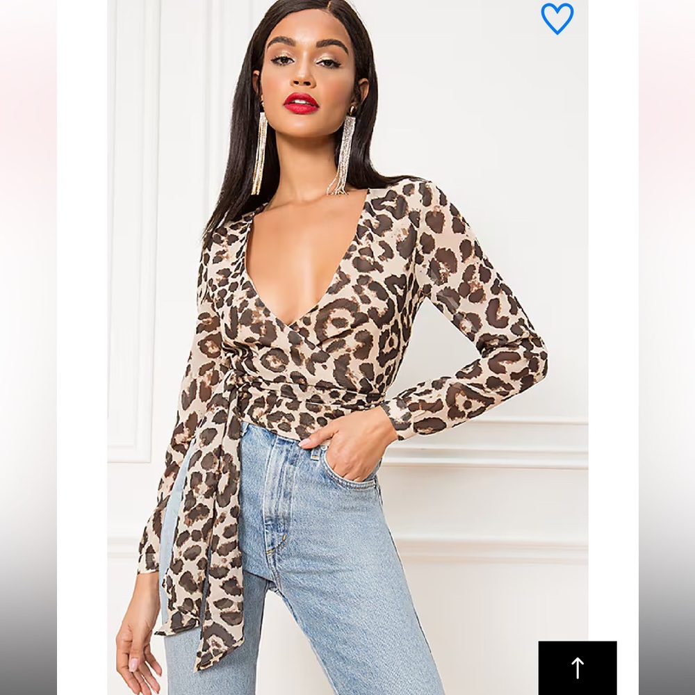 Gemini Leopard Wrap Top